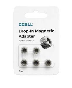 CCELL Drop-In Magnetic Adapter packaging with five 510-thread adapters included.